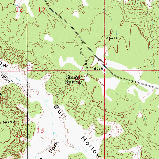 Topographic Map of Staker Spring, UT