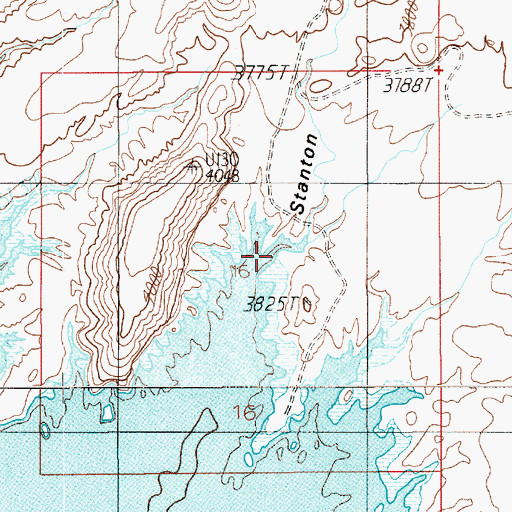 Topographic Map of Stanton Canyon, UT
