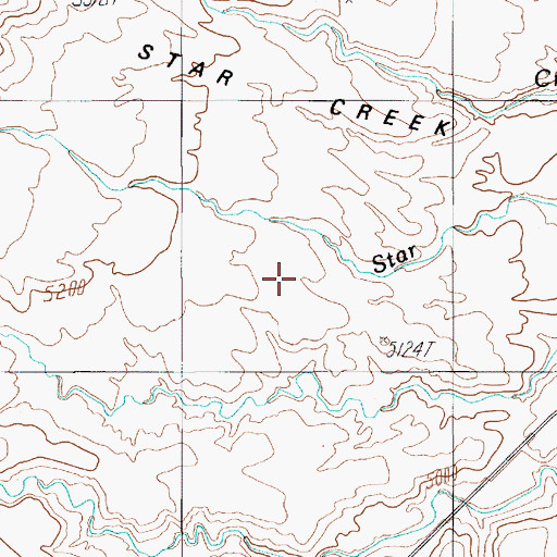 Topographic Map of Star Creek Benches, UT