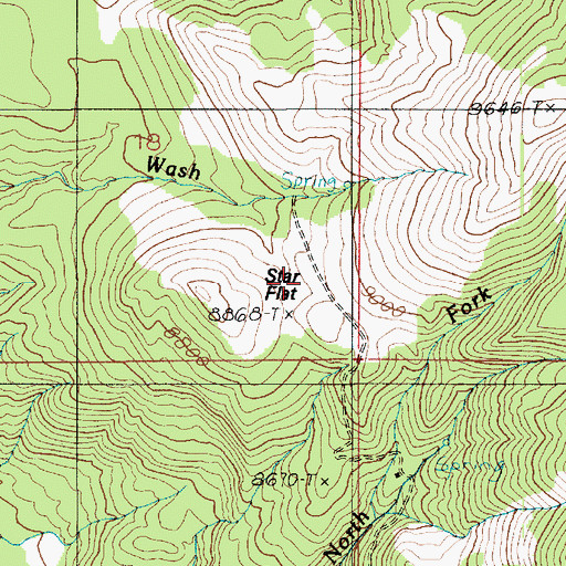 Topographic Map of Star Flat, UT