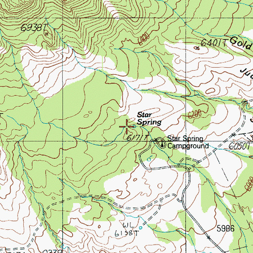 Topographic Map of Star Spring, UT