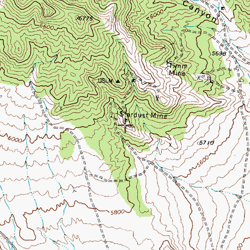 Topographic Map of Stardust Mine, UT