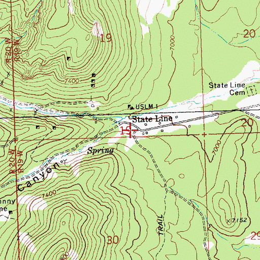 Topographic Map of State Line, UT