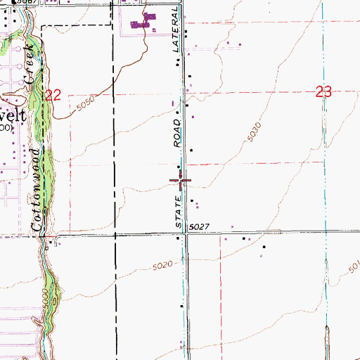 Topographic Map of State Road Lateral, UT