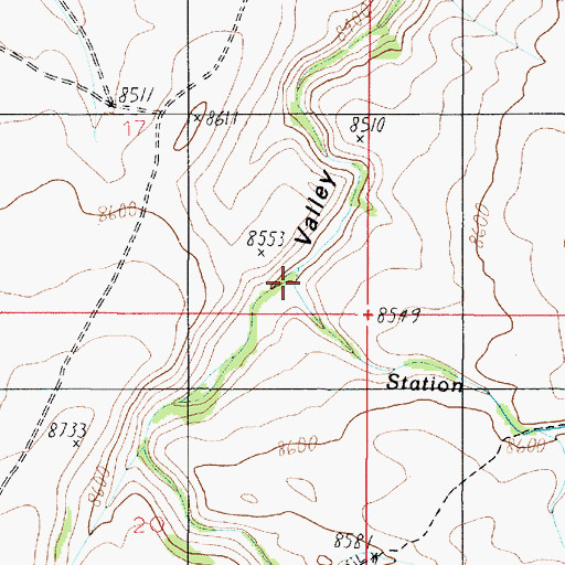 Topographic Map of Station Creek, UT