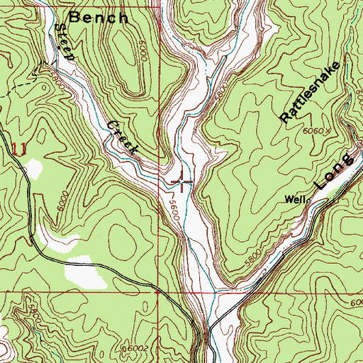 Topographic Map of Steep Creek, UT