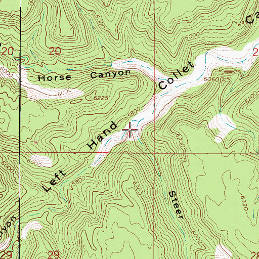 Topographic Map of Steer Canyon, UT