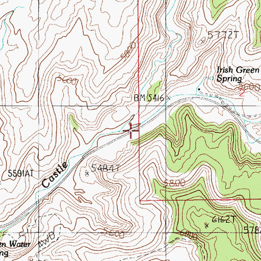 Topographic Map of Steer Pasture Canyon, UT