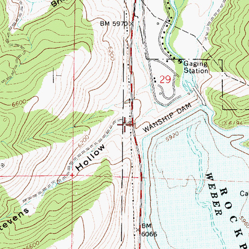 Topographic Map of Stevens Hollow, UT