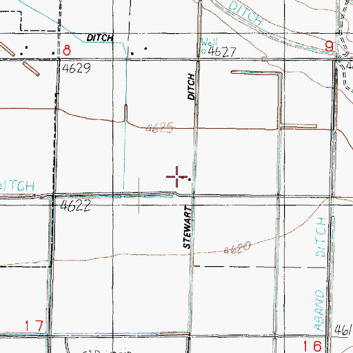 Topographic Map of Stewart Ditch, UT