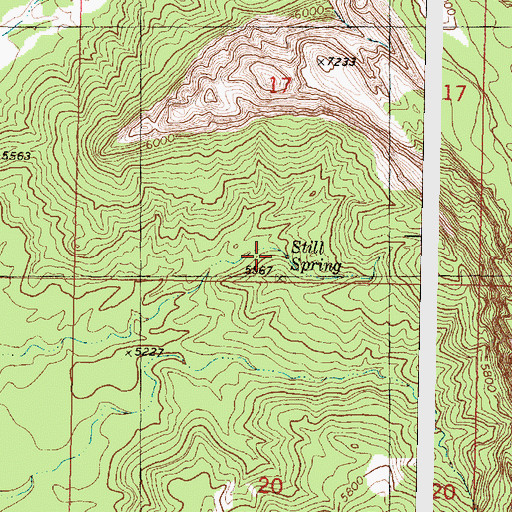 Topographic Map of Still Spring, UT