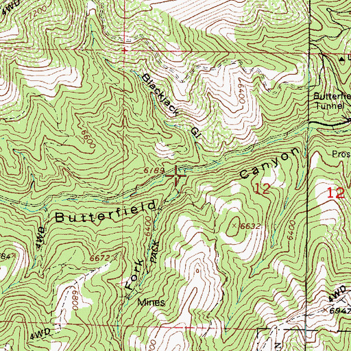 Topographic Map of Stockings Fork, UT