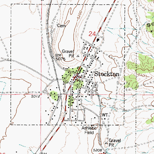 Topographic Map of Stockton, UT