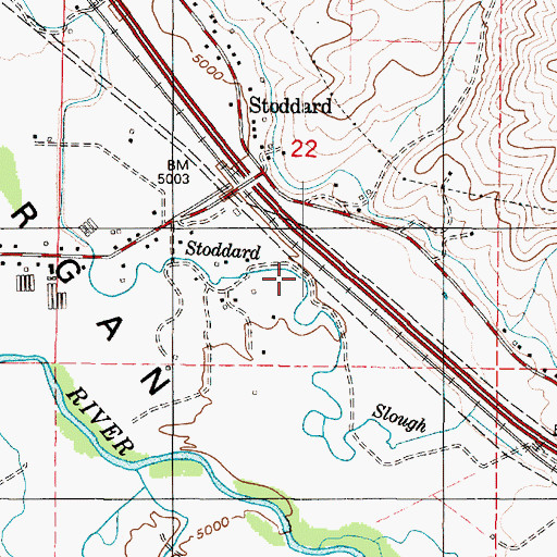 Topographic Map of Stoddard Slough, UT