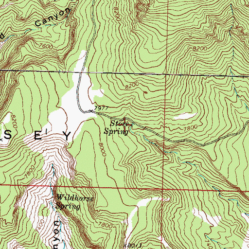 Topographic Map of Stove Spring, UT