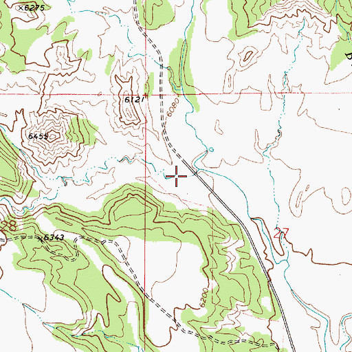 Topographic Map of Straight Canyon, UT