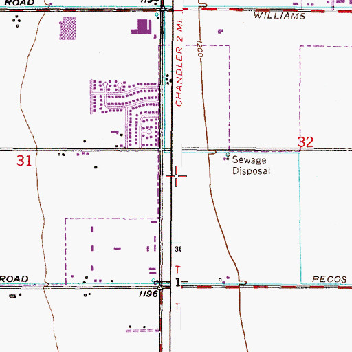 Topographic Map of Dignity Health Chandler Regional Medical Center, AZ