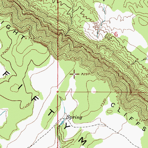 Topographic Map of Straight Cliffs, UT