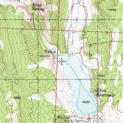 Topographic Map of Straight Fork Creek, UT