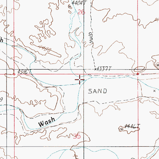 Topographic Map of Straight Wash, UT