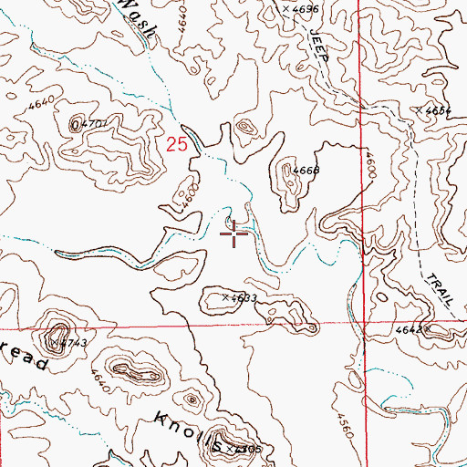Topographic Map of Strychnine Wash, UT