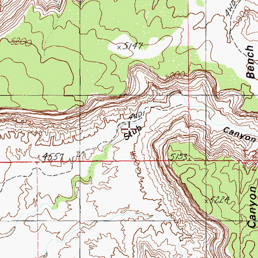Topographic Map of Stub Canyon, UT