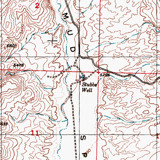 Topographic Map of Stubbs Well, UT