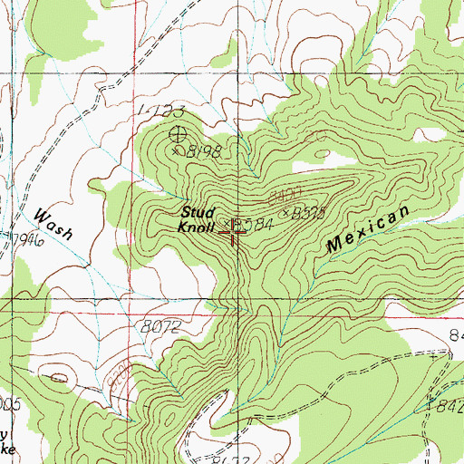 Topographic Map of Stud Knoll, UT