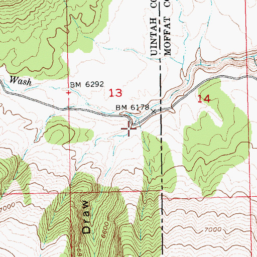 Topographic Map of Stuntz Draw, UT