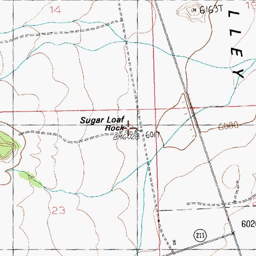 Topographic Map of Sugar Loaf Rock, UT