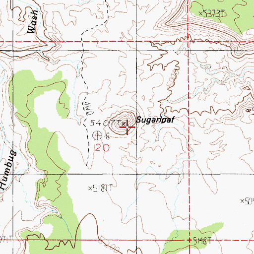 Topographic Map of Sugarloaf, UT