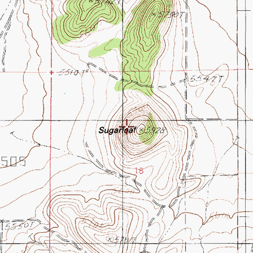 Topographic Map of Sugarloaf, UT