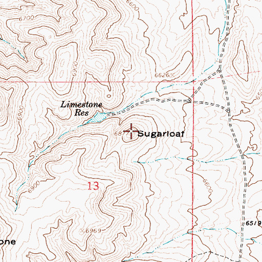Topographic Map of Sugarloaf, UT