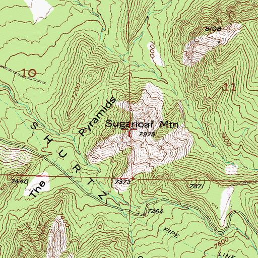 Topographic Map of Sugarloaf Mountain, UT