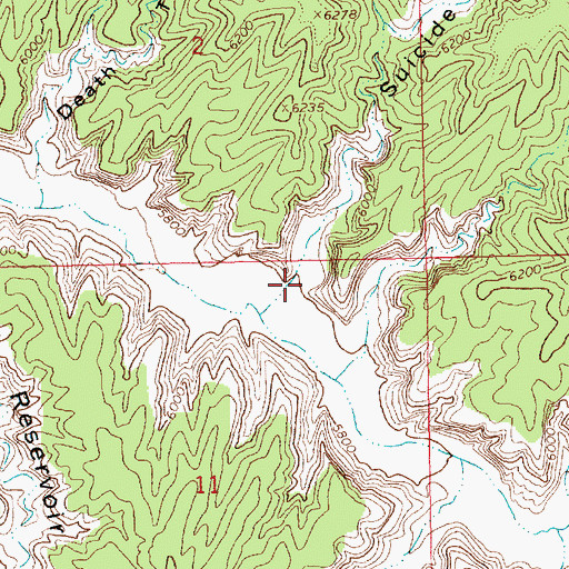 Topographic Map of Suicide Canyon, UT