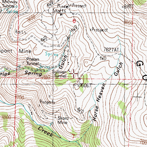 Topographic Map of Sullivan Tunnel, UT