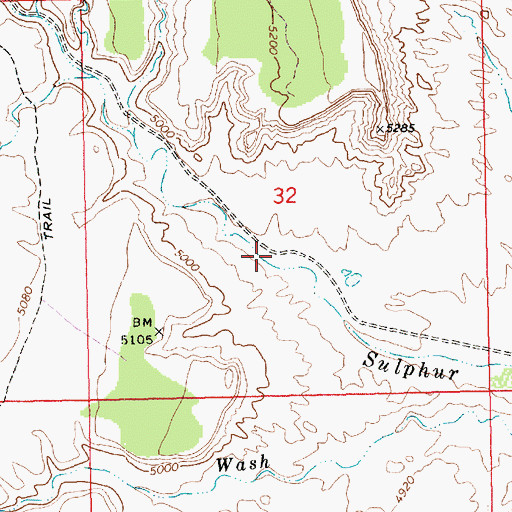 Topographic Map of Sulphur Canyon, UT