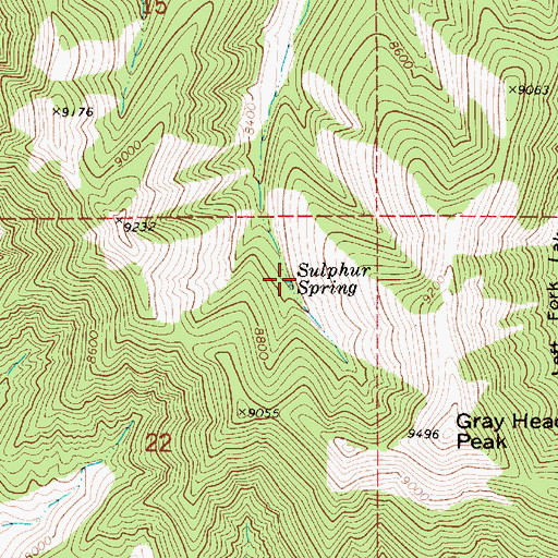 Topographic Map of Sulphur Spring, UT