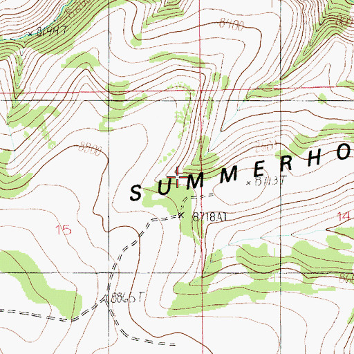 Topographic Map of Summerhouse Ridge, UT