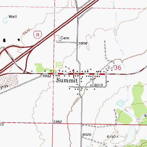 Topographic Map of Summit, UT