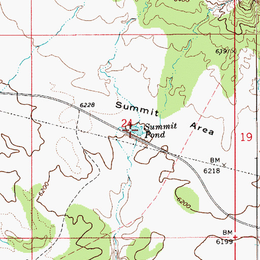 Topographic Map of Summit Pond, UT
