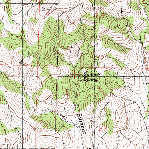 Topographic Map of Summit Spring, UT