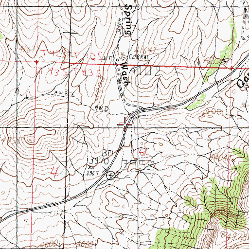 Topographic Map of Summit Spring Wash, UT