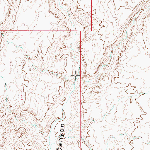Topographic Map of Sunday Canyon, UT