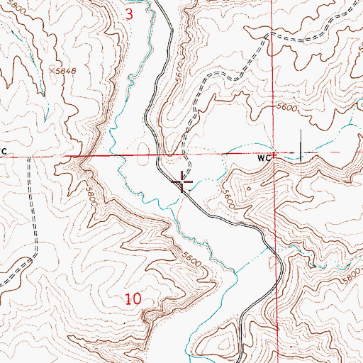 Topographic Map of Sunday School Canyon, UT