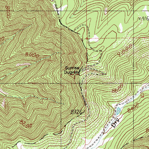 Topographic Map of Sunrise Dugway, UT