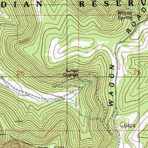 Topographic Map of Sunset Dugway, UT