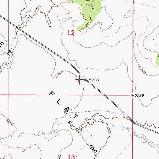 Topographic Map of Sunset Flat, UT