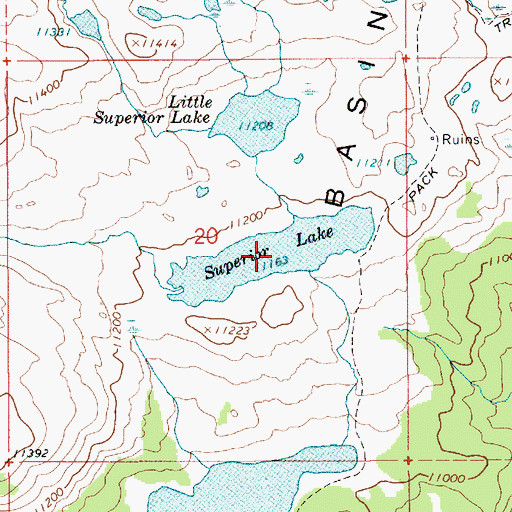 Topographic Map of Superior Lake, UT