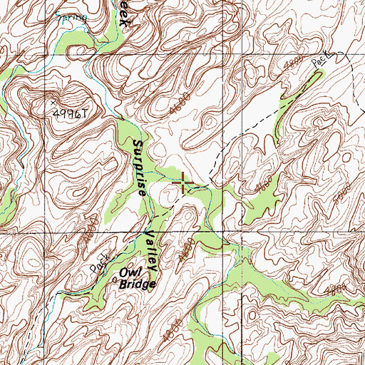 Topographic Map of Surprise Valley, UT